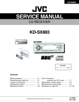 JVC KDSX-883-Service-Manual